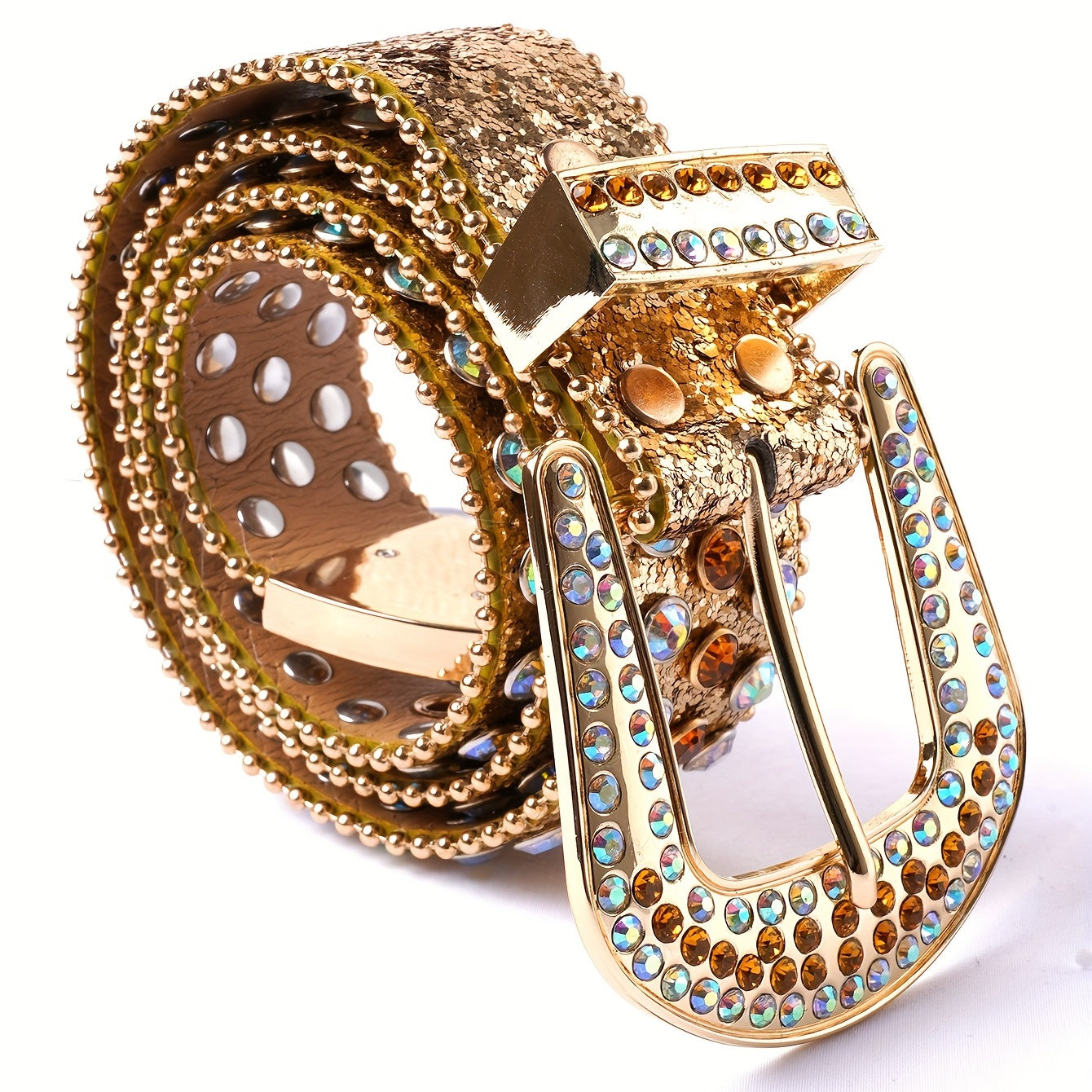 Punk Style Rhinestone Decor Belt, Western Cowboy Design, Average Size, Non-Textile Materials, No Feathers, for Night Out, Weekend Casual, Party, Daily Commute