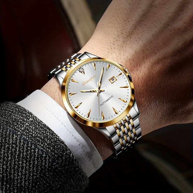 Fashion Men's Automatic Mechanical Watch, Business Luminous Waterproof Wristwatch