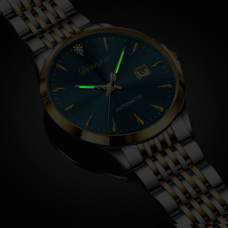 Fashion Men's Automatic Mechanical Watch, Business Luminous Waterproof Wristwatch