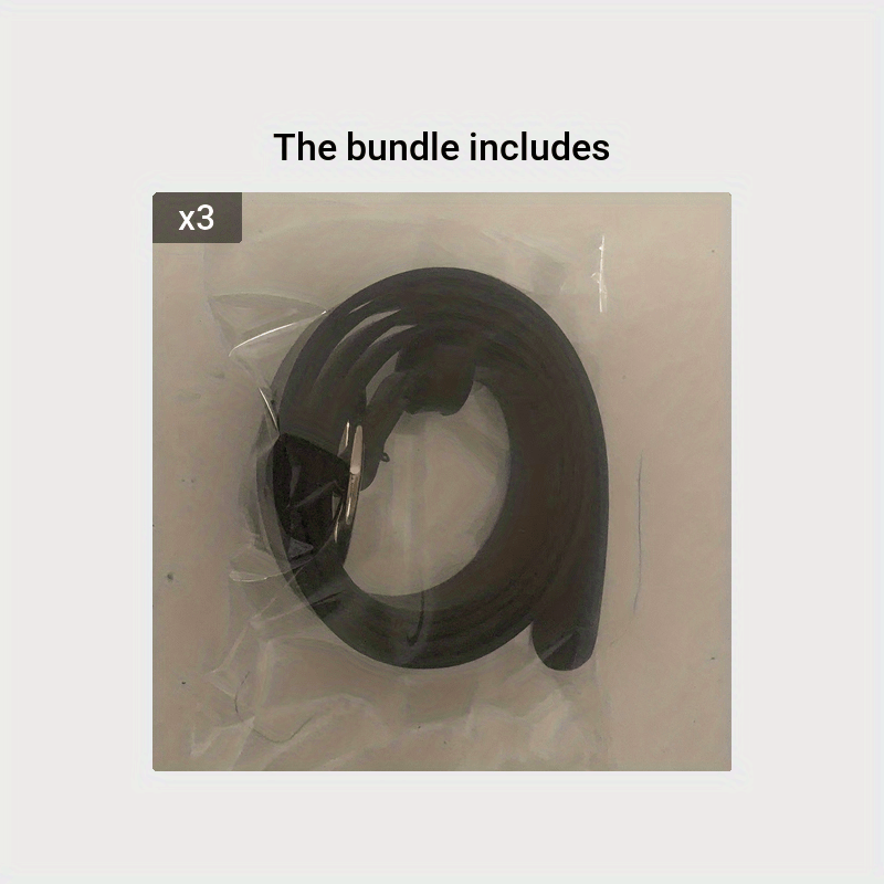 Men's Snake Buckle Black PU Leather Belt