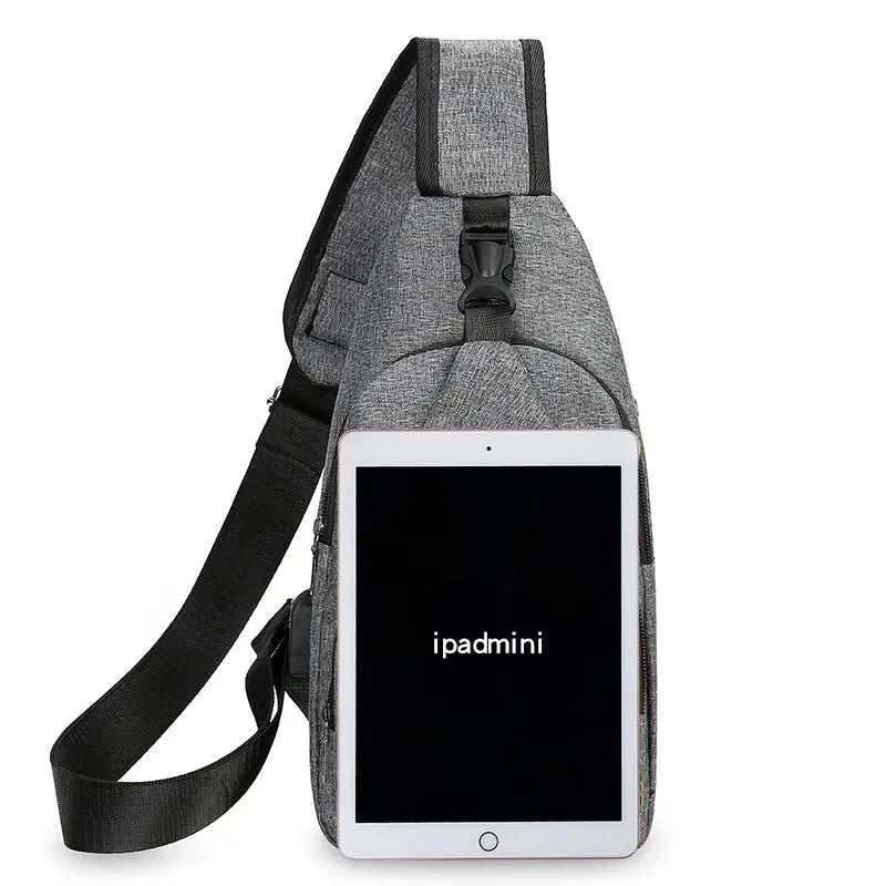 Chest Bag Men's One Shoulder Crossbody Bag Large Capacity Outdoor Sports Leisure Fashion Small Shoulder Bag Backpack Men's