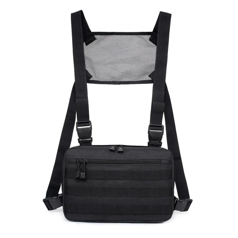 Chest Bag For Men 2024 NEW Vest Bag Casual Function Chest Rig Bags Streetwear For Boy Chest Pack Outdoor Travel Shoulder Bag 슬링백