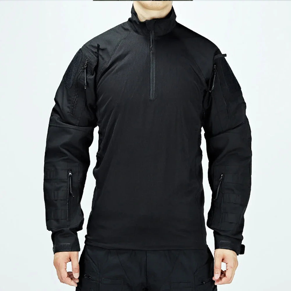 Men Outdoor Tactical Sets Combat Suit Shirts Pants 2 Pcs Set Field Training FROG Scouting Uniform CS Airsoft Kit Paintball Gear