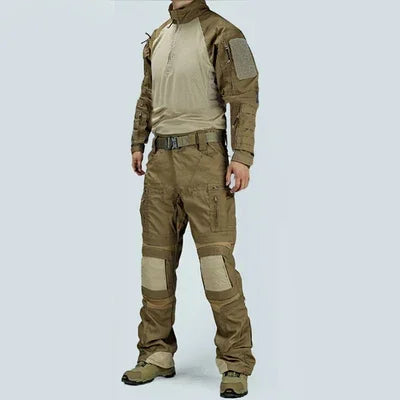 Men Outdoor Tactical Sets Combat Suit Shirts Pants 2 Pcs Set Field Training FROG Scouting Uniform CS Airsoft Kit Paintball Gear