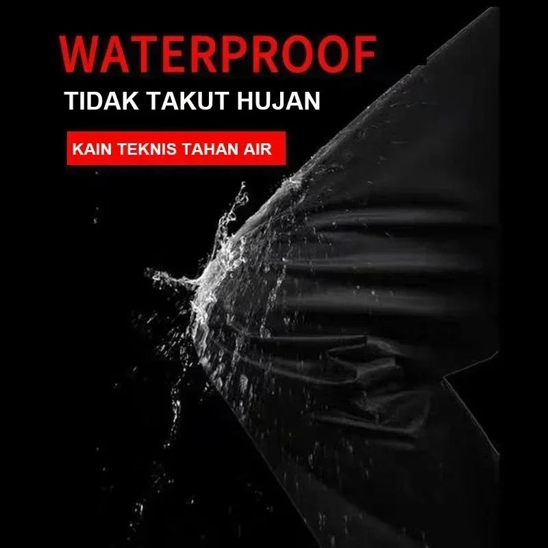 1Set Hooded Coat and Pant Rain Suit for Women Men Outdoor Waterproof Rain Gear with Reflective Strip Motocycle Riding Raincoat