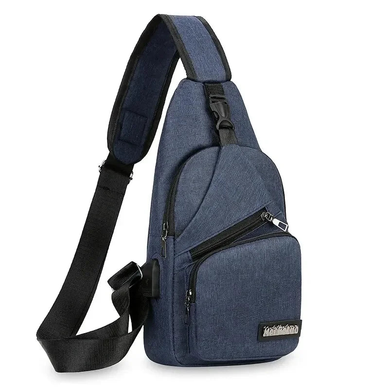 Chest Bag Men's One Shoulder Crossbody Bag Large Capacity Outdoor Sports Leisure Fashion Small Shoulder Bag Backpack Men's