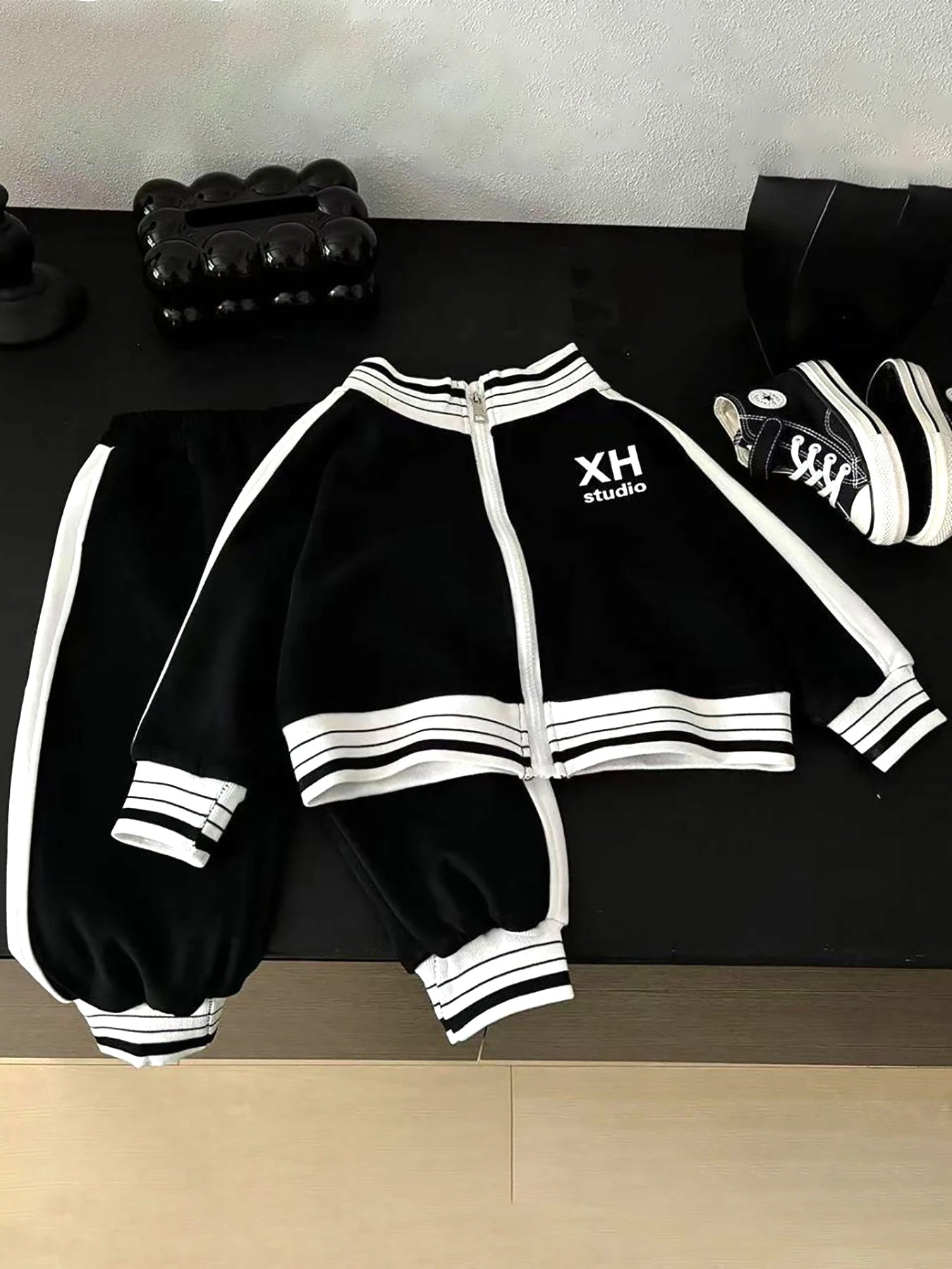 Men and Women Children Zipper Coat Set - Spring/Autumn New Style Children's Baby Pullover Coat and Casual Pants Set Trendy