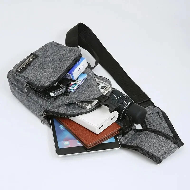 Chest Bag Men's One Shoulder Crossbody Bag Large Capacity Outdoor Sports Leisure Fashion Small Shoulder Bag Backpack Men's