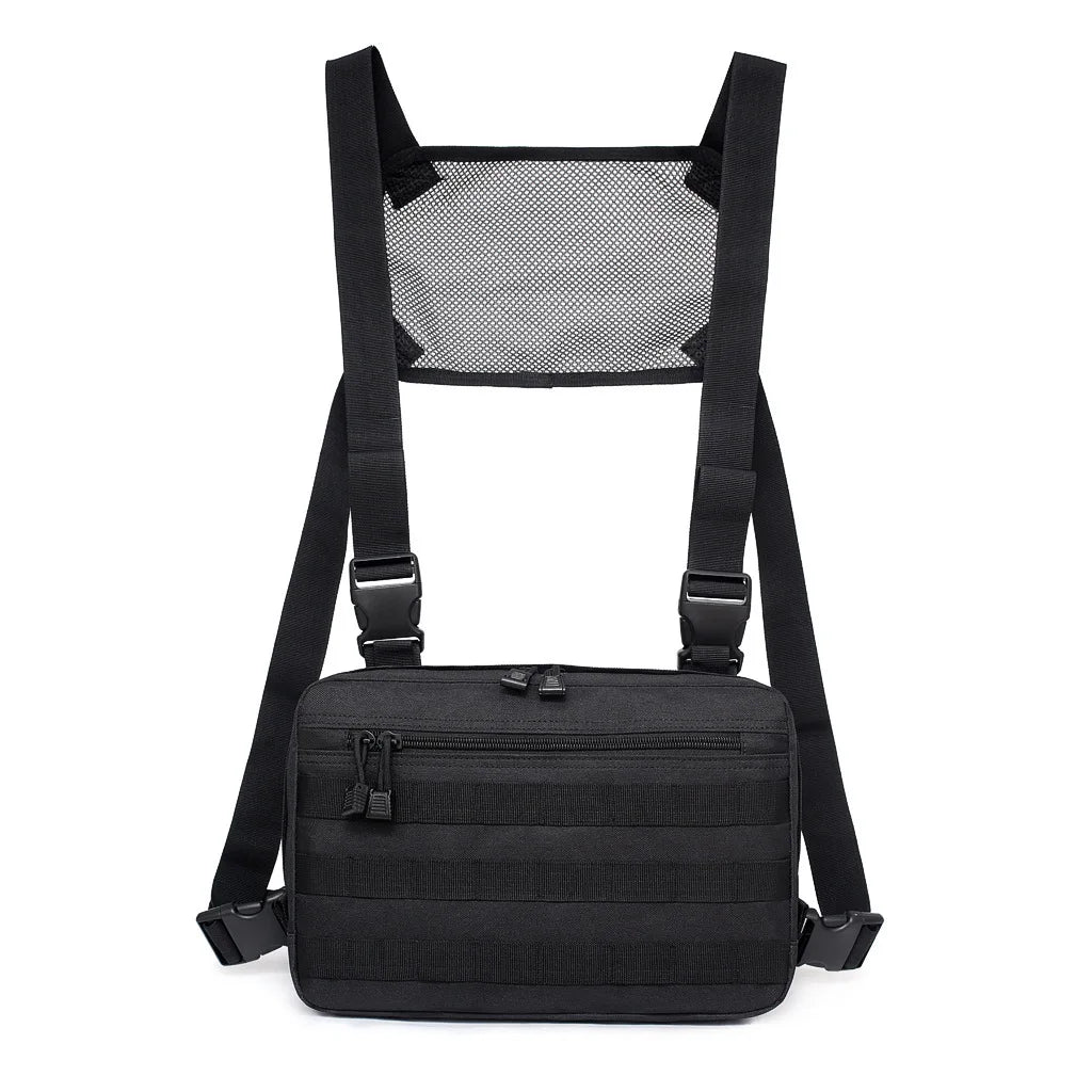 Chest Bag For Men 2024 NEW Vest Bag Casual Function Chest Rig Bags Streetwear For Boy Chest Pack Outdoor Travel Shoulder Bag 슬링백
