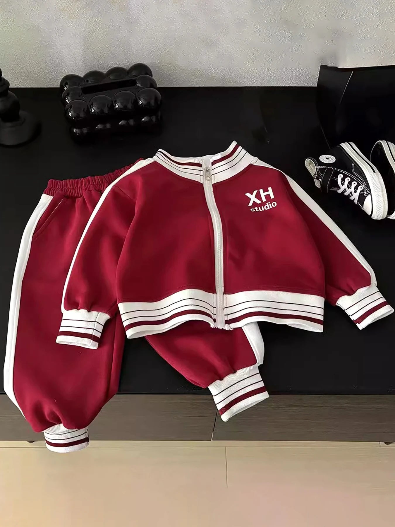 Men and Women Children Zipper Coat Set - Spring/Autumn New Style Children's Baby Pullover Coat and Casual Pants Set Trendy
