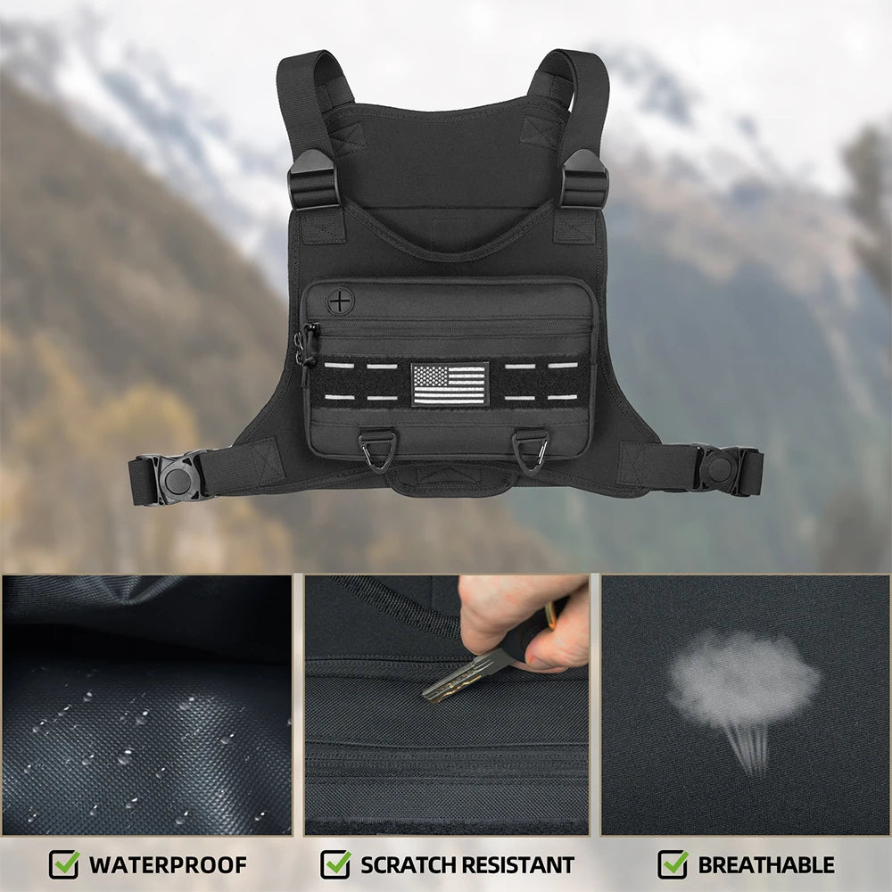 Chest Bag Men's One Shoulder Crossbody Bag Large Capacity Outdoor Sports And Leisure Fashion Small Shoulder Bag Large Capacit