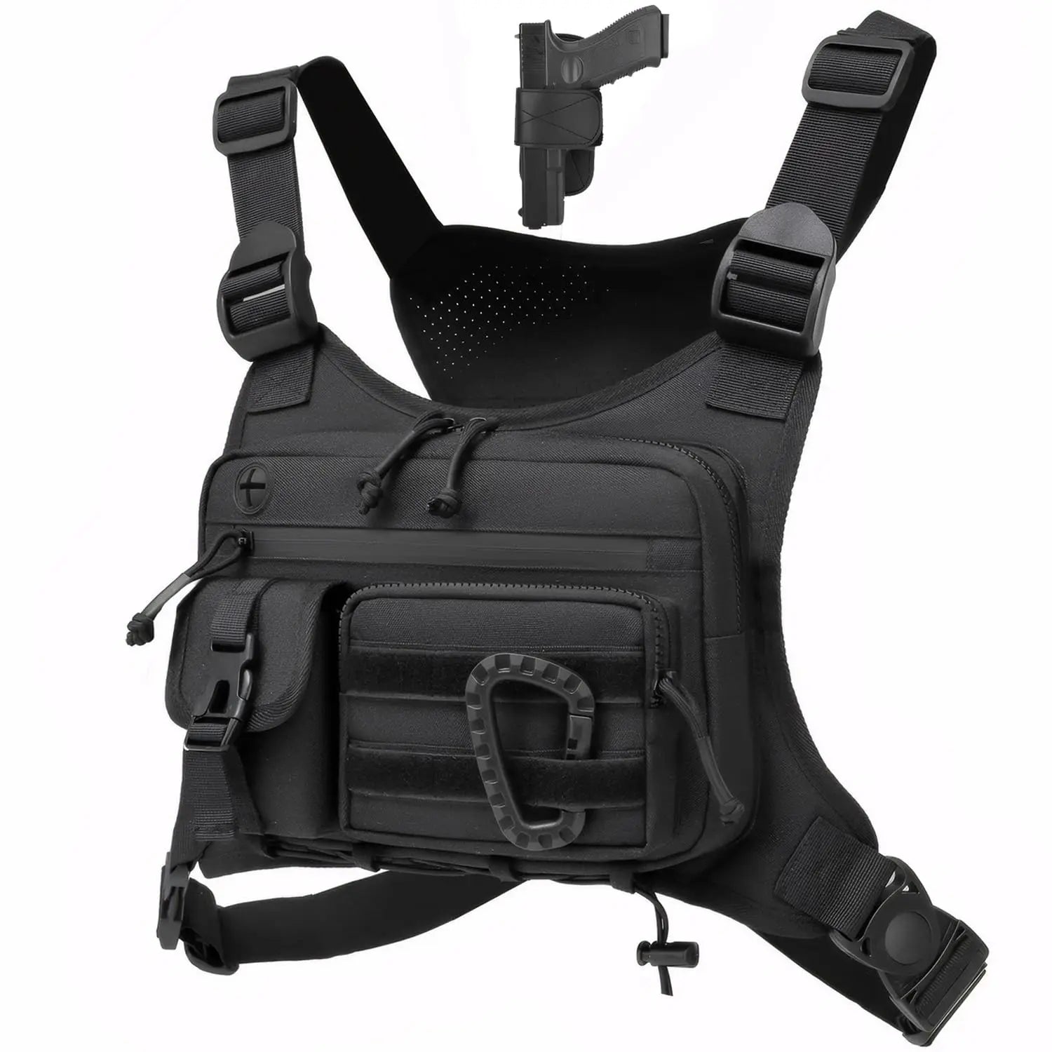 Chest Bag for Men and Women Running Hiking Chest Bag Vest EDC Waterproof Anti-Theft Chest Pack Rig for Outdoor Sports & Workouts