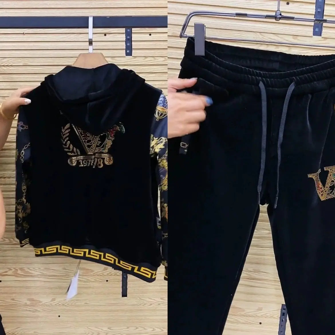 Men's autumn casual two-piece set, new coat, pants, fashionable youth suit.