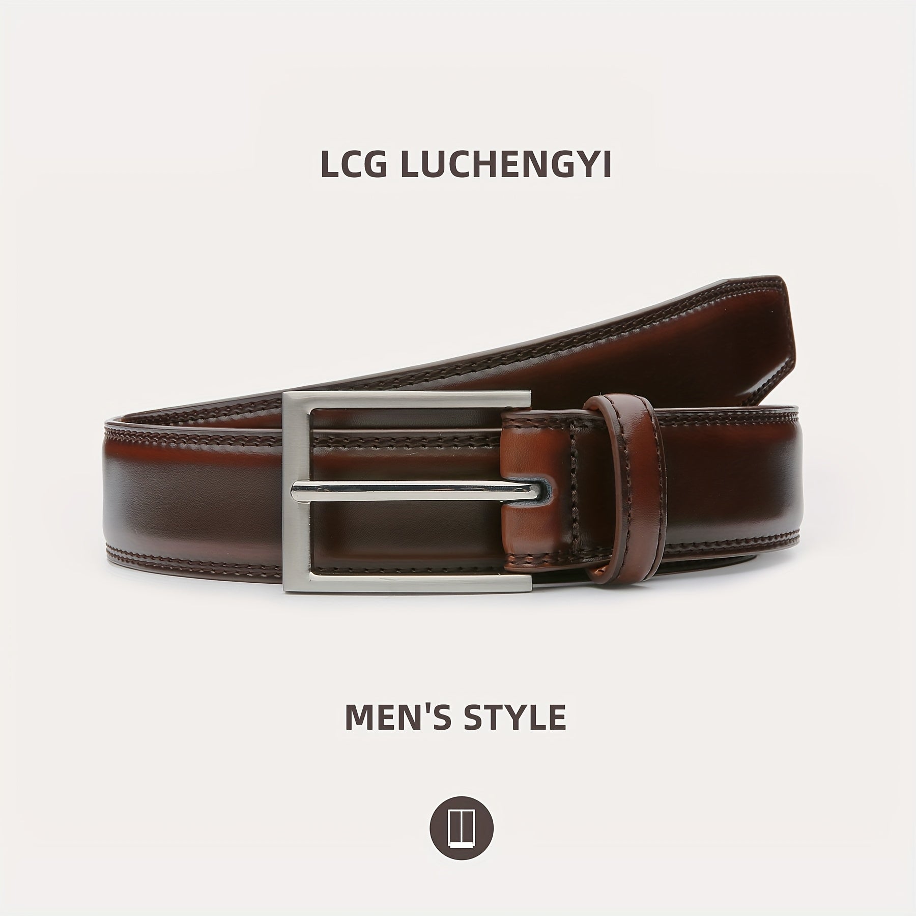 Men's Leather Belt, Fashion & Classic Casual Belt with Single Prong Buckle for Jeans, Pants, Work And Business, Gift for Dad & Husband