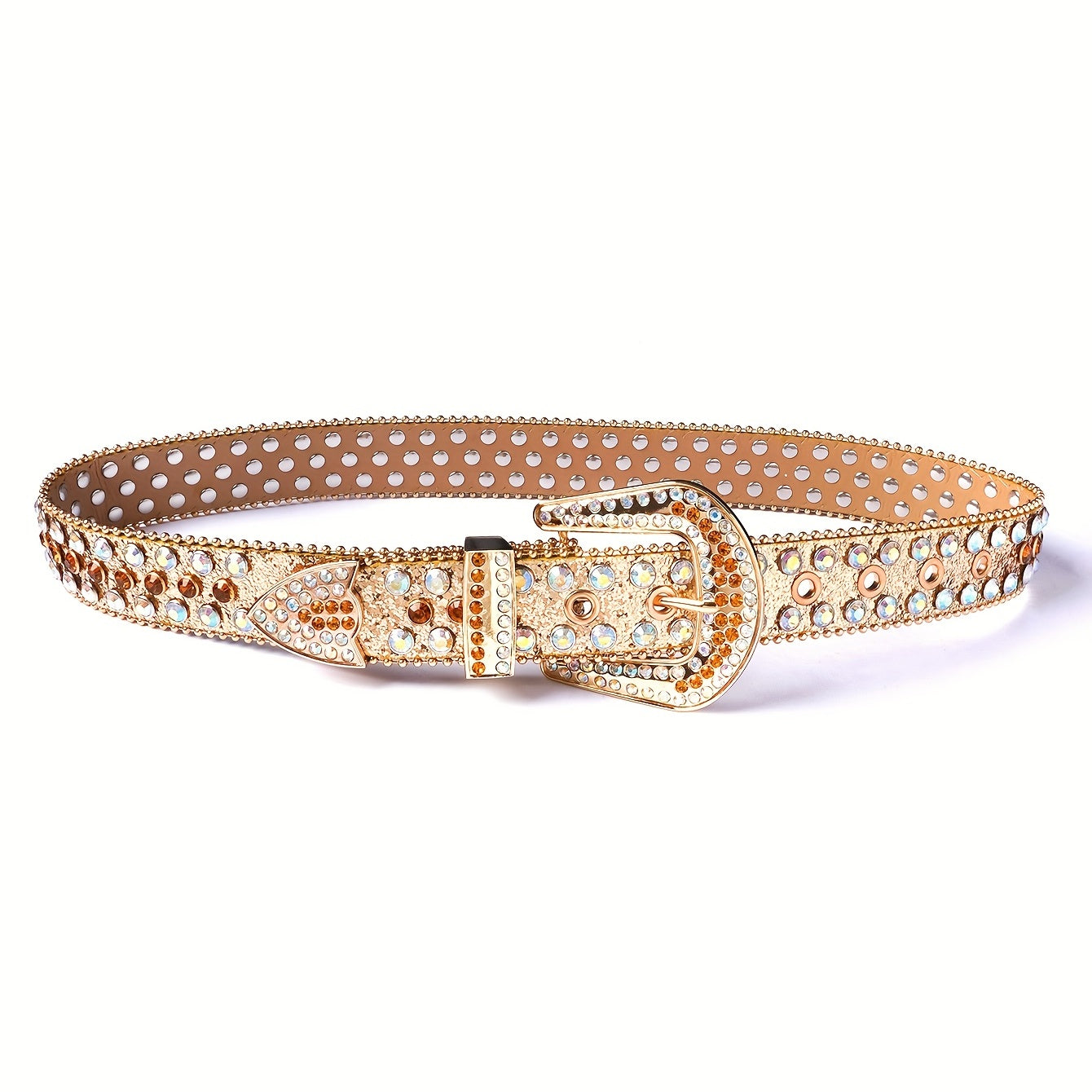 Punk Style Rhinestone Decor Belt, Western Cowboy Design, Average Size, Non-Textile Materials, No Feathers, for Night Out, Weekend Casual, Party, Daily Commute