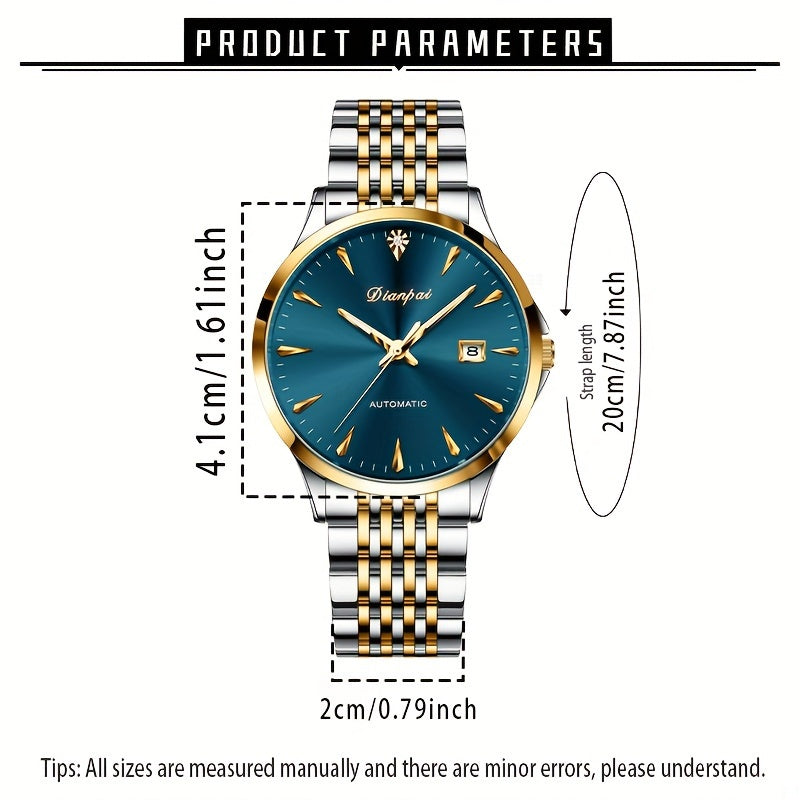 Fashion Men's Automatic Mechanical Watch, Business Luminous Waterproof Wristwatch