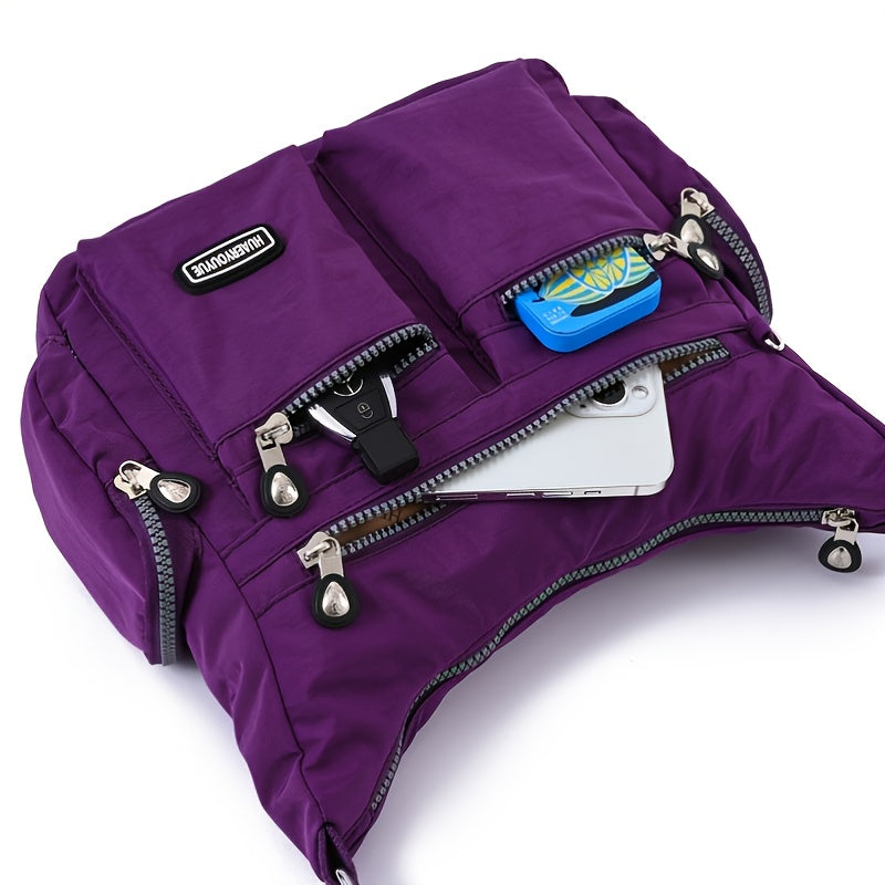 [Lightweight Square Bag] Lightweight Multi-Pocket Square Bag | Unisex Messenger Bag for Men and Women, Travel Shoulder Crossbody Bag